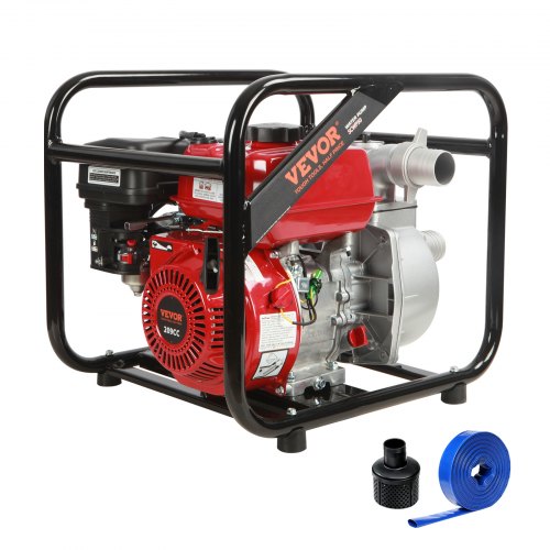 Bomba de agua de motor de gasolina VEVOR, 2 pulgadas, 7 HP 142 GPM, elevación de 148 pies